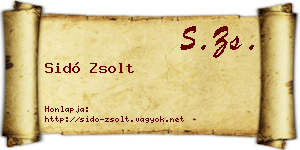 Sidó Zsolt névjegykártya